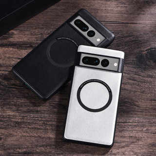 免運✅臺灣現貨✅Google 谷歌9手機殼pixel8pro磁吸magsafe保護套谷歌7新款7A皮質pixel7皮革紋