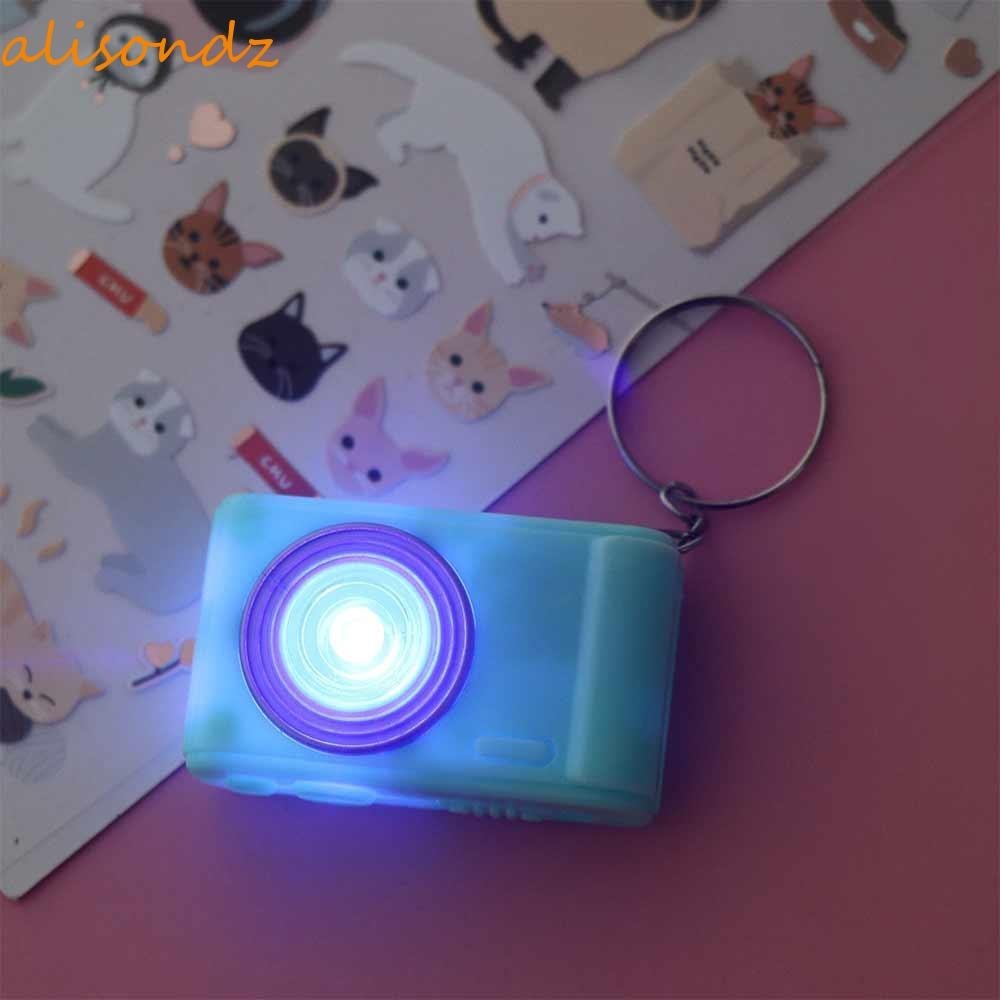 ALISOND1相機汽車鑰匙圈,攝像頭塑料相機電動夜光鑰匙鏈,迷你LED指示燈迷你相機玩具LED鑰匙扣