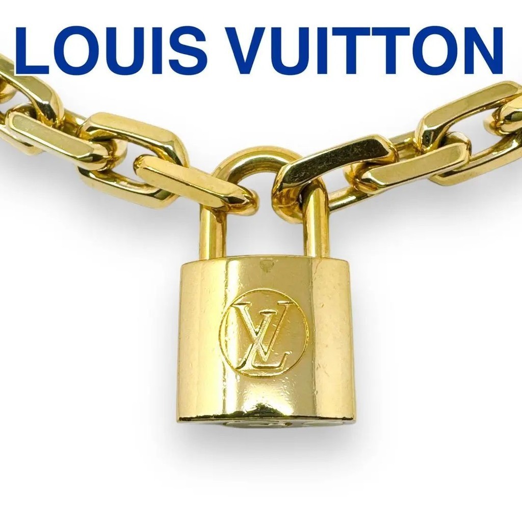 LOUIS VUITTON 路易威登 項鍊 collier 金色 鎖頭 mercari 日本直送 二手