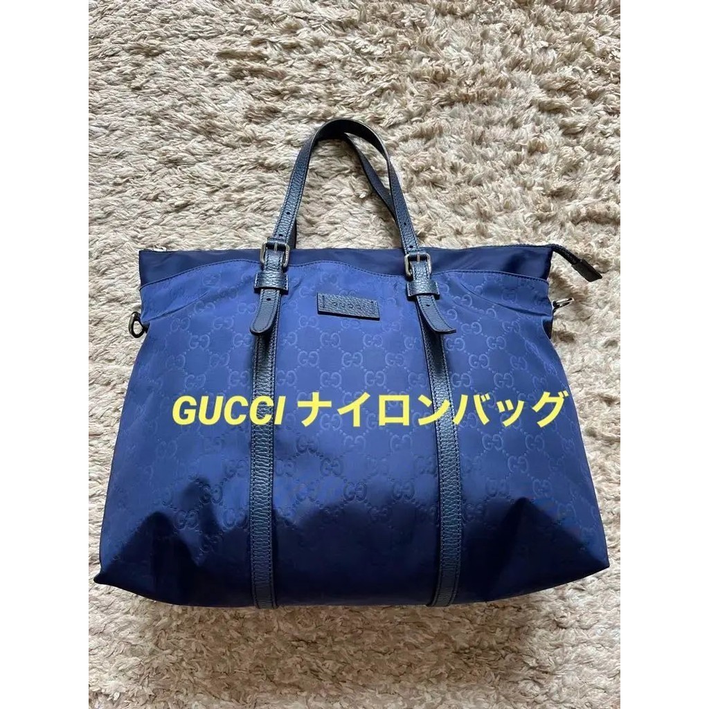 GUCCI 古馳 托特包 尼龍 mercari 日本直送 二手