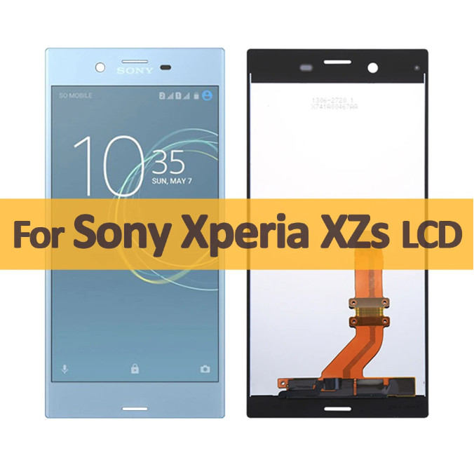 原裝帶邊框適用於索尼 Xperia XZS G8232 G8231 液晶顯示器帶觸摸屏玻璃面板組件