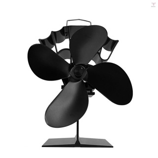 4 葉片熱動力爐風扇超靜音壁爐燃木生態風扇,用於高效熱分佈