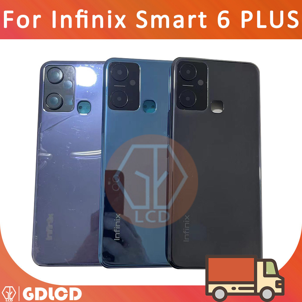 適用於 Infinix Smart 6 PLUS X6823 背面電池蓋門外殼後維修零件