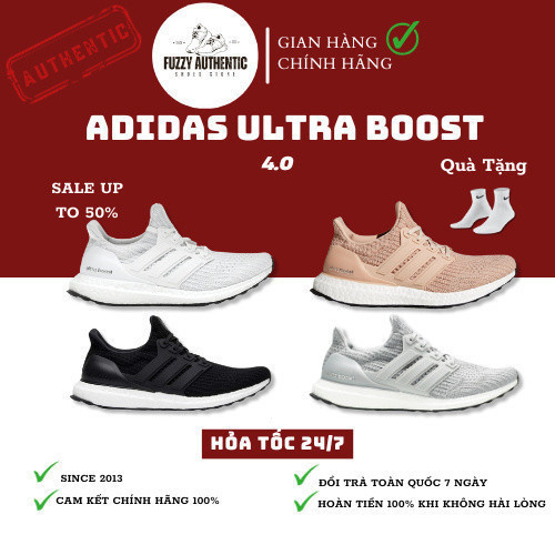 [最佳品質] 阿迪達斯 Ultra boost 4.0 三重白色 4 鞋帶輕質鞋底,適合男女皆宜的所有年齡段的整箱。