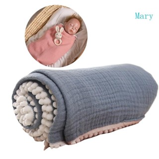 Mary Baby Shower Wrap Blanket 純色新生兒流蘇邊浴巾