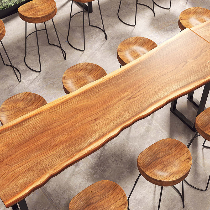 北歐實木吧台桌椅組合高腳桌子簡約現代酒吧桌椅陽台靠牆長條桌吧檯桌 長條桌 高腳桌 桌子