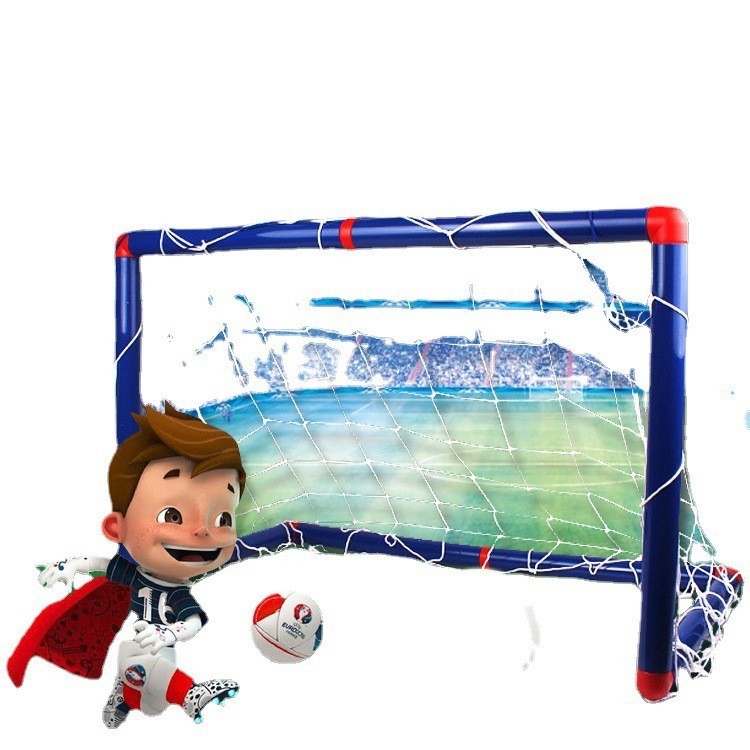 新品#熱賣戶外玩具便攜組裝帶網大號球門兒童體育用品摺疊足球門架4wu