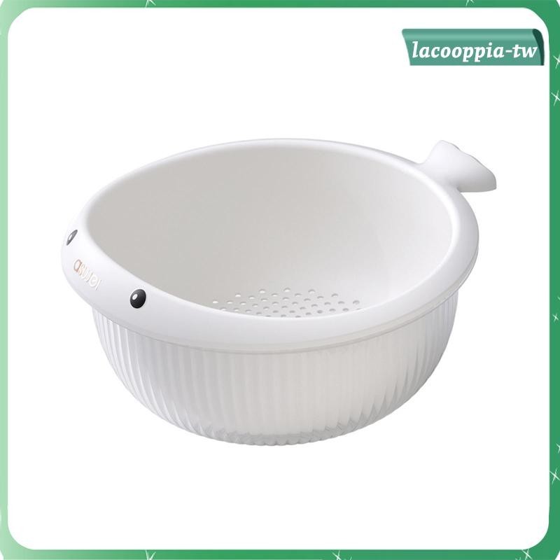 [LacooppiaTW] 洗菜籃水果洗碗和過濾器多功能濾鍋碗套裝意大利面草莓