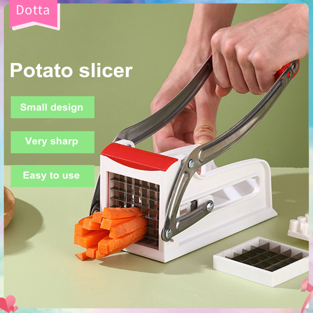Dottam 馬鈴薯切片機易於使用的馬鈴薯切片機高效馬鈴薯和油炸切割機,帶安全吸力底座自製薯條的快速蔬菜切片機非常適合東