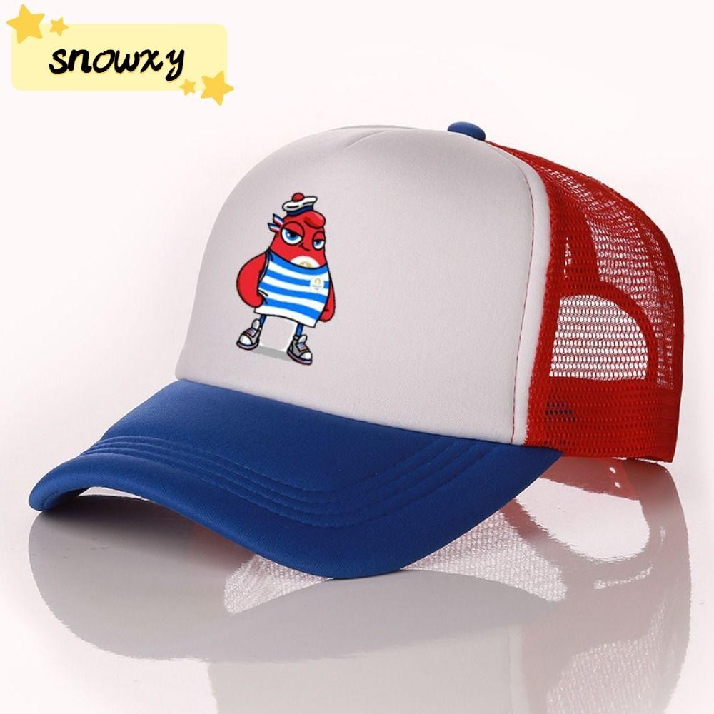 SNOWXY1太陽帽,2024巴黎奧運會巴黎標誌印刷吸汗棒球帽,新建可調透氣尖頂帽
