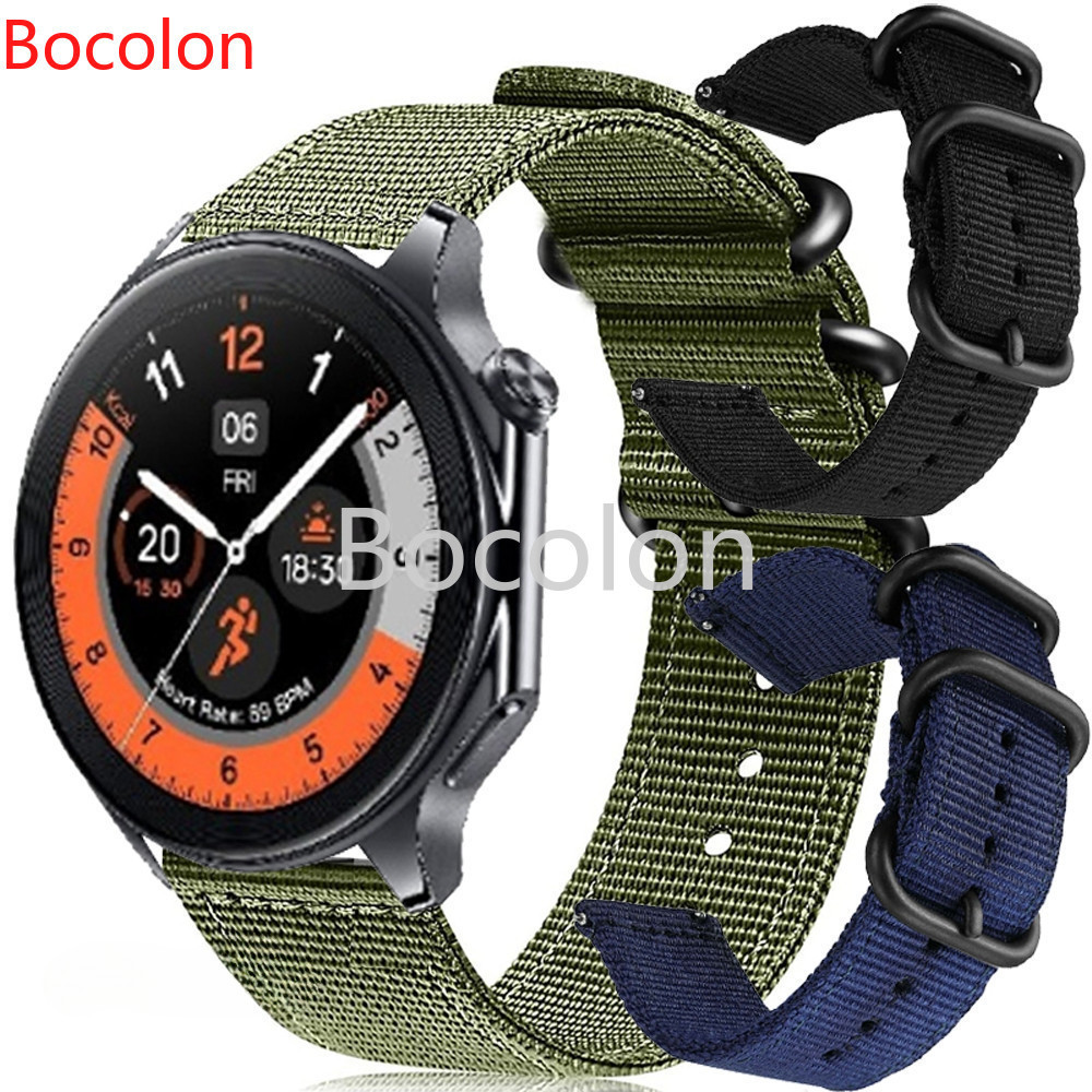 BCL 適用於OPPO Watch X 快拆手錶錶帶 三環尼龍 錶鏈 尼龍錶帶 OPPO智能手錶X  快拆錶帶 腕帶
