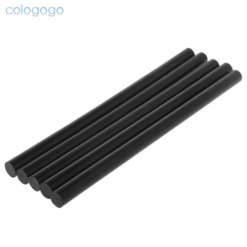 Colo 5 件裝熱熔膠棒黑色粘合劑 11 毫米用於 DIY 工藝玩具維修工具