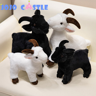 Jojo CASTLE 30/40cm 牧場動物系列柔軟可愛模擬黑白山羊山逼真毛絨玩具公仔小孩兒童聖誕節送給女朋友孩子兒