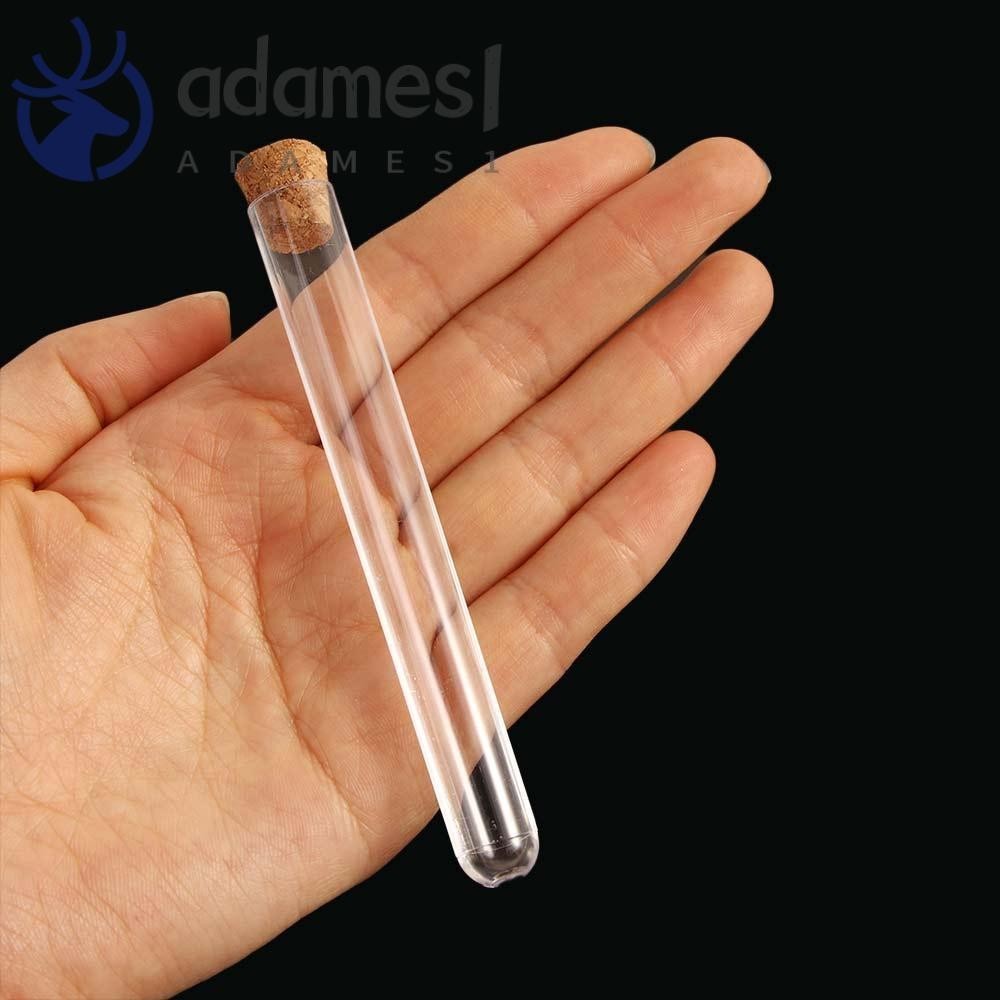 ADAMES實驗室透明塑膠試管多種用途20只教學設備科學實驗化學品實驗室用品帶軟木塞蓋