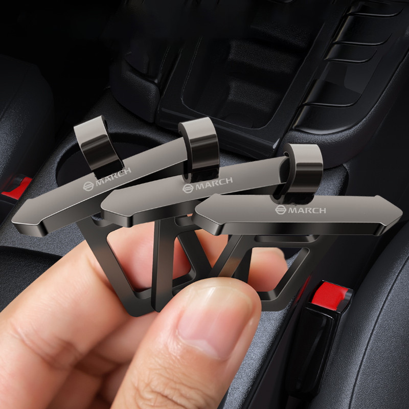 NISSAN 1/2 件適用於日產三月汽車安全帶夾安全安全帶鎖延長鉤設計安全扣汽車配件