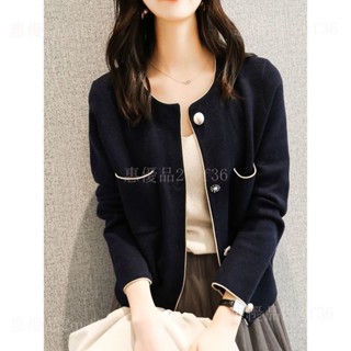 【新款女裝】小香風針織小外套外套女2025春鞦季新款洋氣名媛百搭配裙子短版上衣L2qvf36