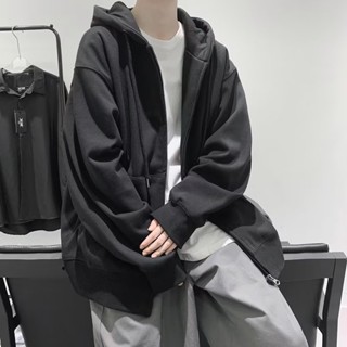 【HOT 本舖】男裝 M-3XL 開衫衛衣男 oversize 高街 春秋款 潮牌 ins運動 連帽 美式 港風秋季外套