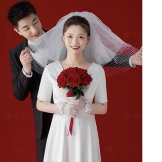 今禧 手捧花新娘結婚韓式婚禮花球 婚紗照捧花仿真花伴娘拍照道具花束仿真花 生日禮物 情人節 交換禮物