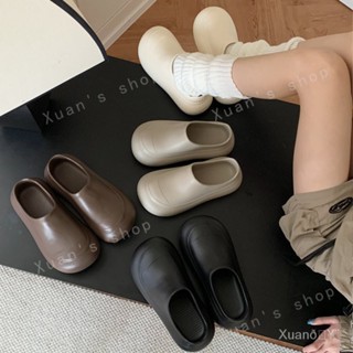 Xuan🥨包頭拖鞋 韓版休閒 增高鞋 穆勒鞋 防水 輕量百搭懶人鞋 護士鞋 工作鞋 平底拖鞋 戶外休閒 防滑拖鞋外齣女