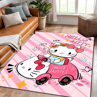 Hello Kitty 印花兒童地毯客廳臥室廚房地墊兒童臥室地毯家居裝飾