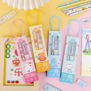 [免運 現貨]六一奬品 小學生文具套裝五件套 幼兒園鉛筆套裝 兒童生日禮物鉛筆套裝