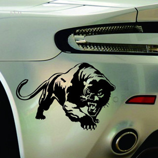 卡通汽車造型大燈個性化車貼動物黑豹標記大燈貼花車貼汽車配件