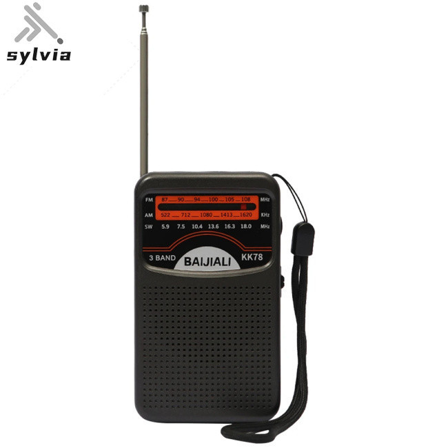 熱賣!! Kk78 AM FM SW 收音機電池供電便攜式最持久袖珍收音機,帶伸縮天線收音機