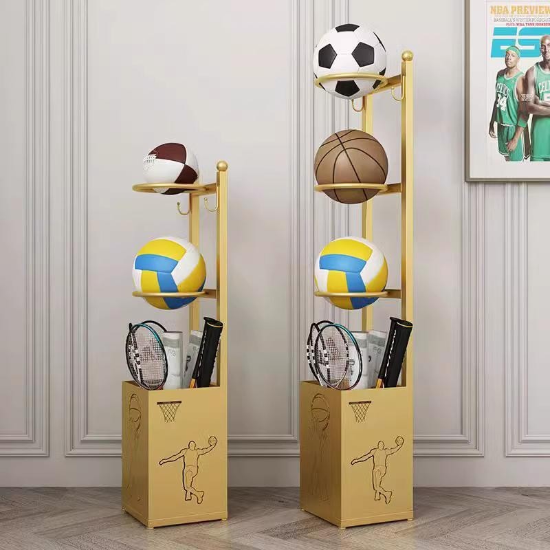 可開發票 籃球架 籃球足球收納架框 靠牆家用 兒童運動器材置物架 乒乓球拍擺放球架子