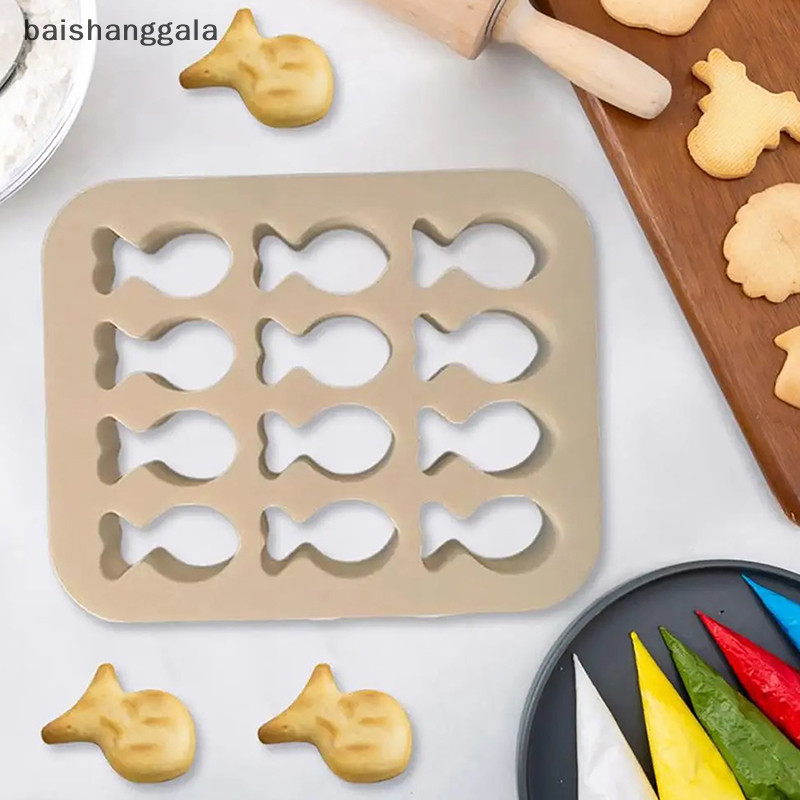 Bgtw 迷你金魚曲奇刀,多 12 個模具合 1,用於烘焙餅乾、餅乾和寵物零食的麵團軟糖魚形 BGTW