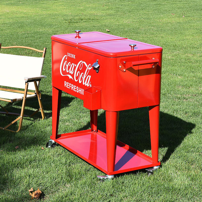 🔥超值特惠🔥可口可樂戶外保溫箱攜式輕便大容量75冰箱商用擺攤冰桶露營保冷箱