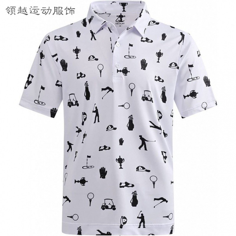 高爾夫球馬球衫運動網球t速乾透氣材質男士t-Shirt馬球t-Shirt男士polo衫