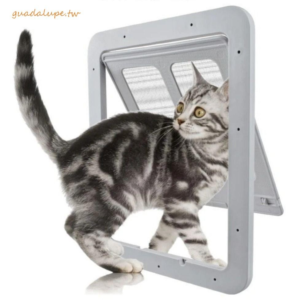 GUADALUPE狗貓窗門,ABS易於安裝大寵物屏風門,自由進入可上鎖寵物用品狗貓翻板門花園