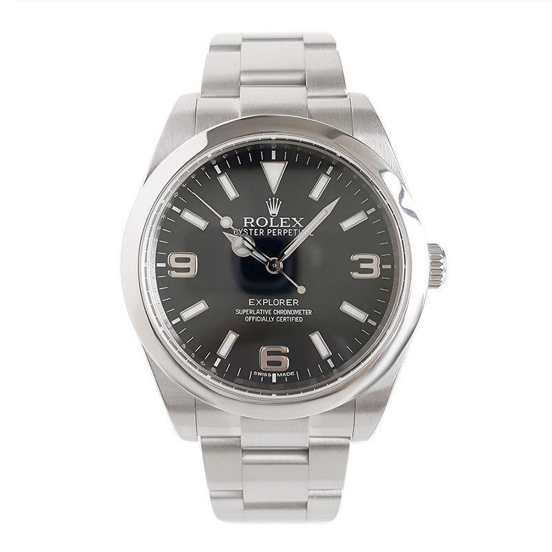 勞力士勞力士男士手錶 Explorer 系列 m214270- 0003 自動機械表黑色錶盤