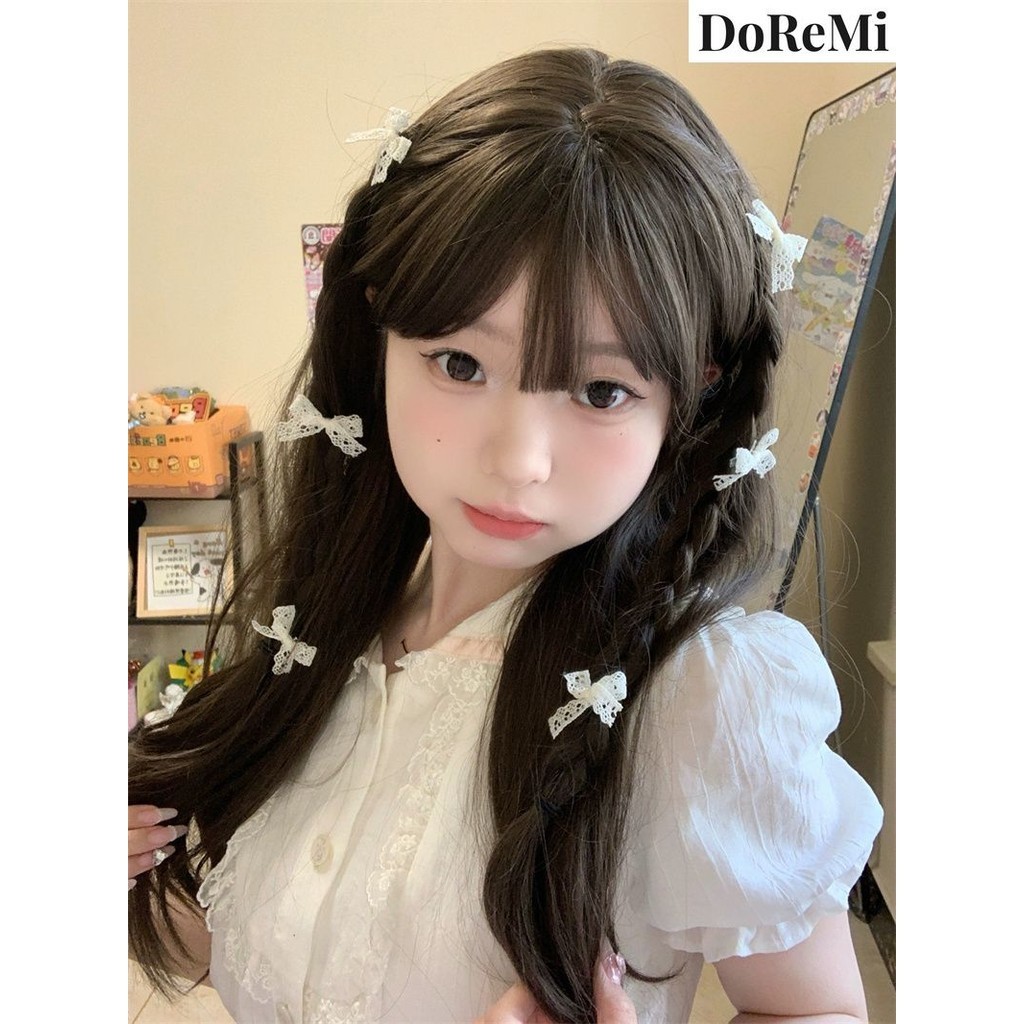 【DoReMi_Shop】田園風蕾絲蝴蝶結髮夾，迷你小號裝飾可愛編髮髮飾！