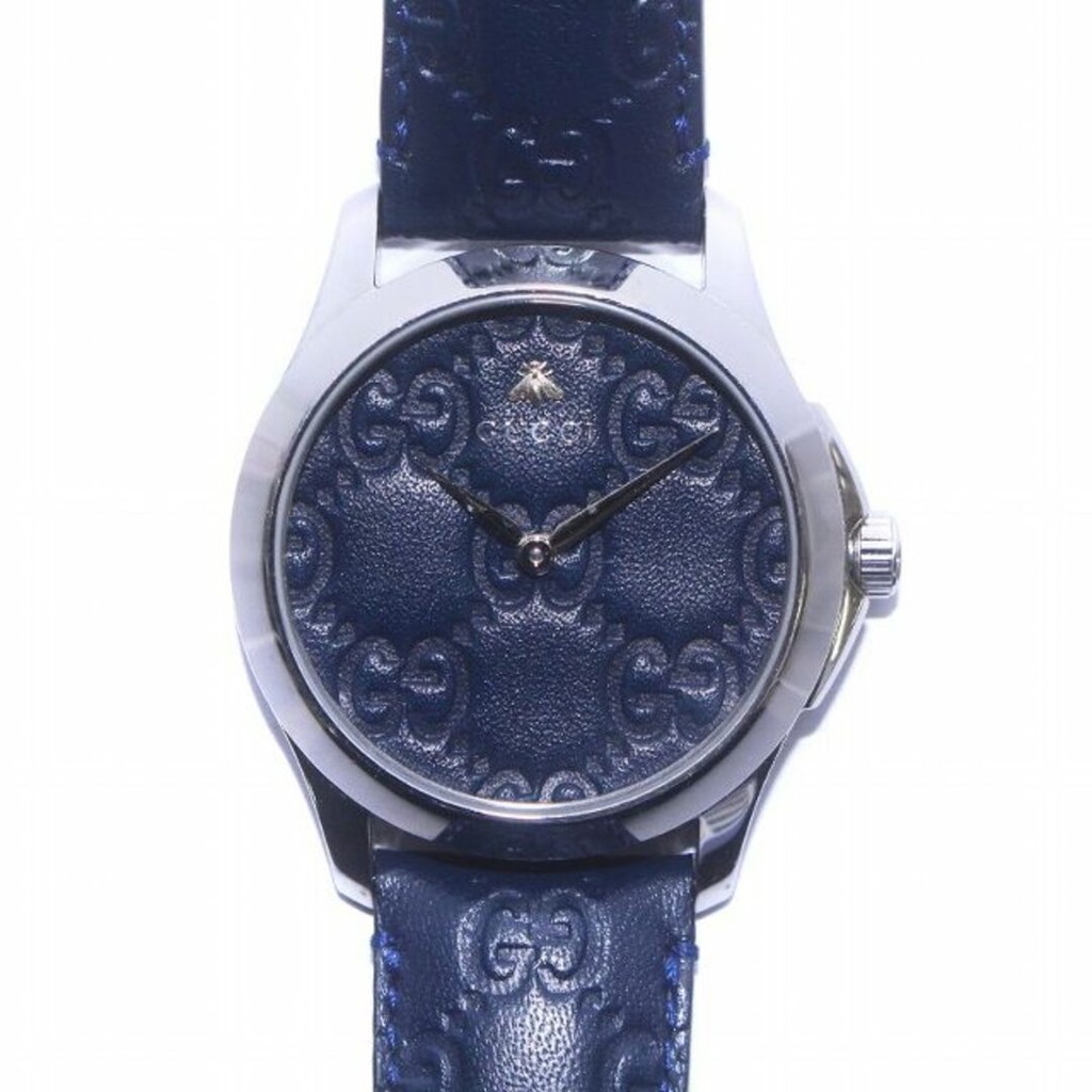 GUCCI 古馳手錶TIMELESS錶盤海軍藍 靛色 日本直送 二手