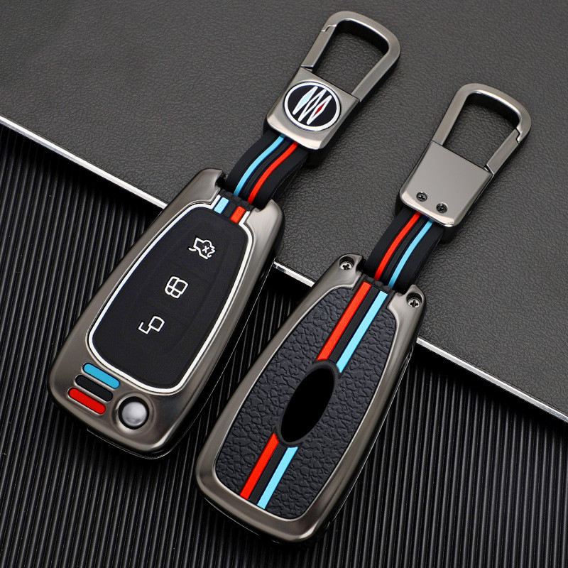 鋅合金 3 按鈕汽車鑰匙套適用於福特 Ranger C-Max S-Max Focus Galaxy Mondeo Tr