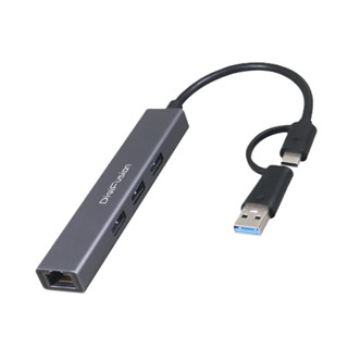 【伽利略】USB3 TYPE C+A 3埠 HUB+GIGA LAN