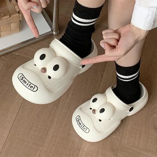 洞洞鞋男女夏戶外穿踩屎感防滑EVA涼拖鞋趣味卡通搞怪DIY大眼情侶 洞洞鞋 厚底拖鞋 防滑拖鞋涼拖鞋