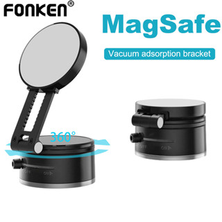 Fonken Magsafe 磁性真空吸盤車載手機支架 360° 旋轉磁性車載手機支架