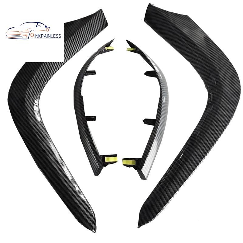 1 套汽車儀表板通風口裝飾條更換配件適用於豐田卡羅拉 Altis 2007-2013 空調出風口 ABS 碳纖維裝飾罩