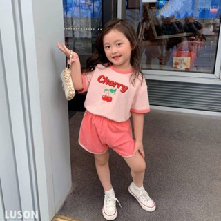 🍓Smile Kids🍓女童短袖套裝 台灣出貨 女童套裝洋氣夏裝2024年新款小女孩短袖夏季兒童純棉中小童兩件套