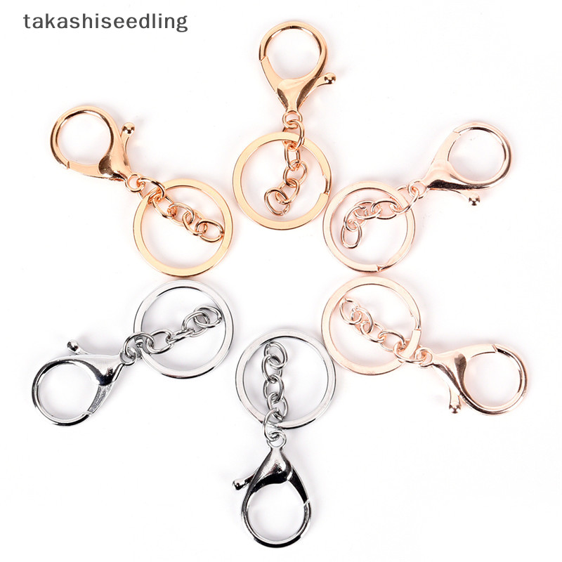 [takashiseedling] 10pcs DIY 鑰匙圈鑰匙鏈首飾發現龍蝦扣鑰匙圈製作 [新]