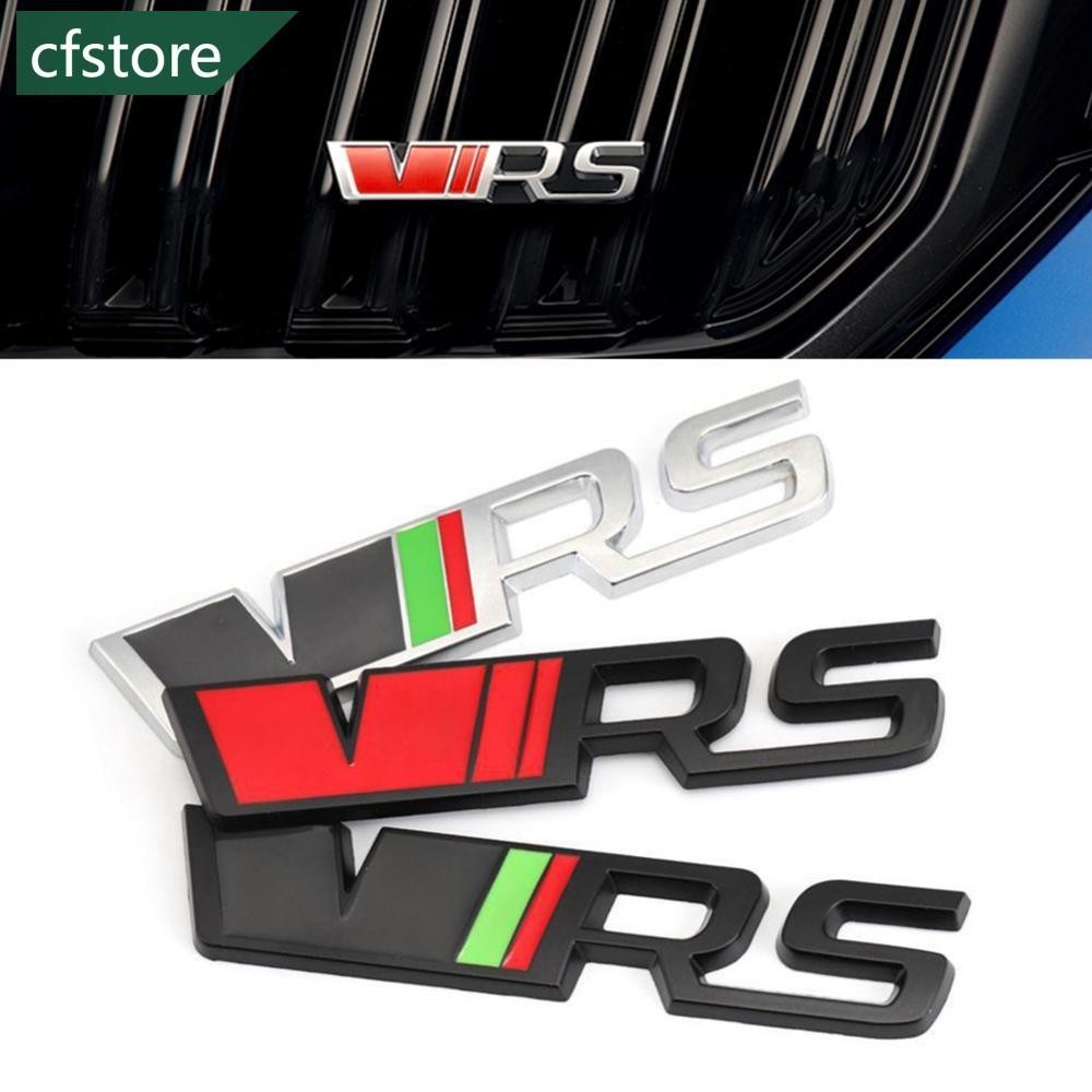 Cfstore 汽車貼紙後備箱前格柵 VRS 標誌徽章標誌適用於斯柯達 VRS 明銳 1 2 3 Rapid Kodia