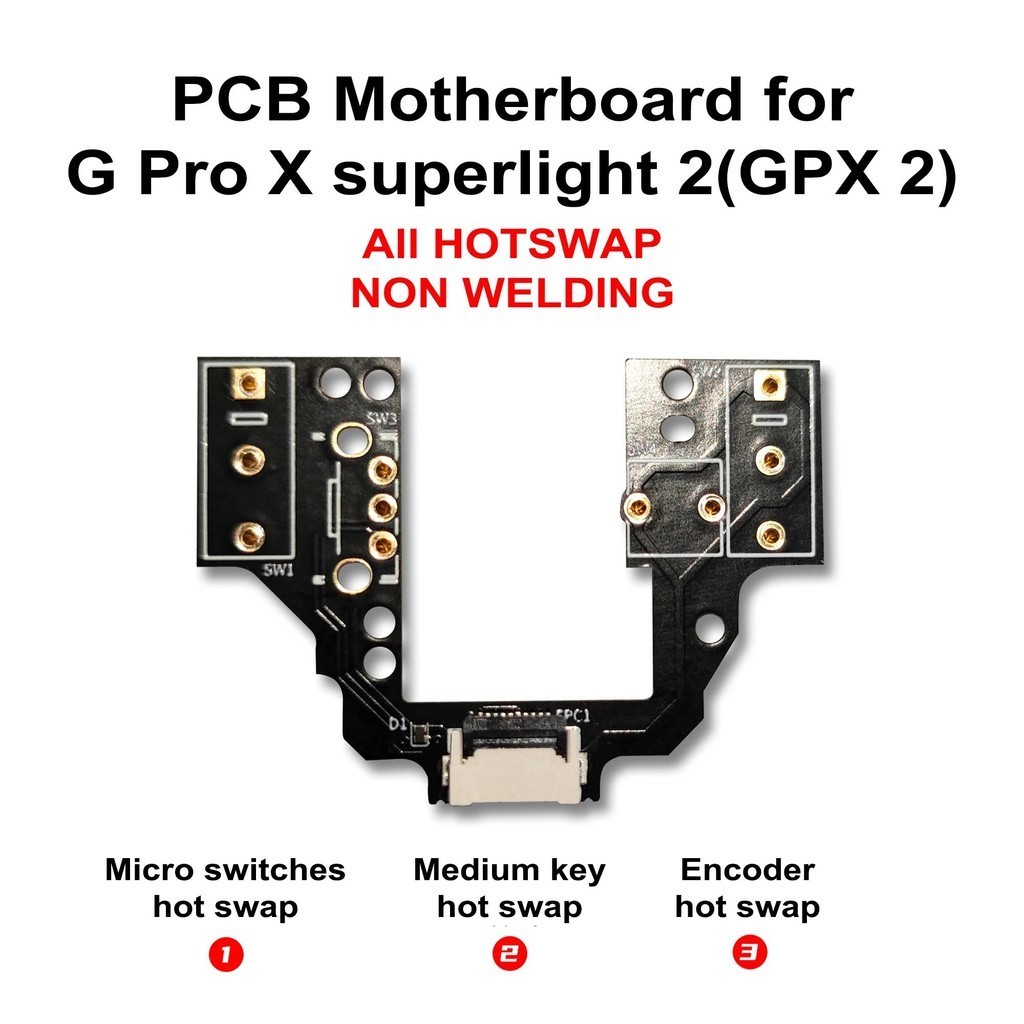 鼠標所有 HOTSWAP PCB 主板適用於 G Pro Wireless X Superlight GPX GPW 2