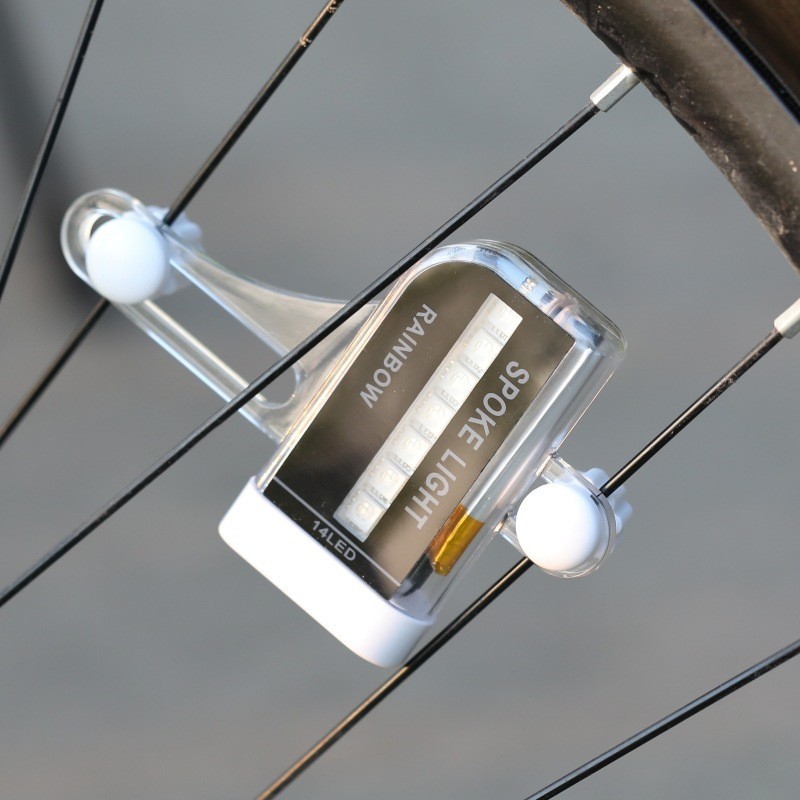 leadbike工廠直供14LED腳踏車充電輻條燈 車輪燈 風火輪30圖變化A02 腳踏車配件 車輪燈