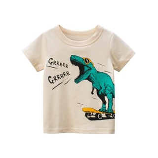 27kids品牌童裝批發2023夏季 恐龍男寶寶衣服兒童短袖T恤一件代銷