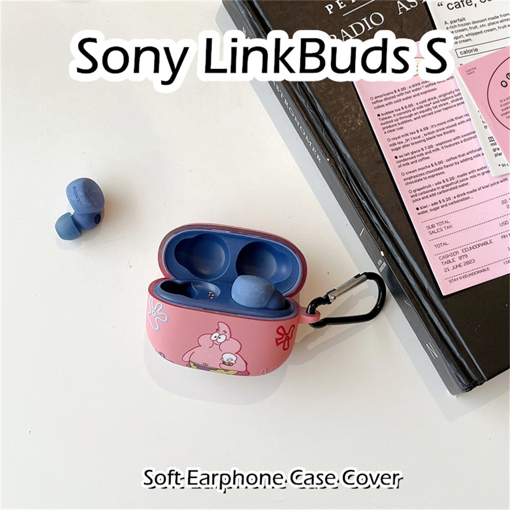 [有貨] 適用於索尼 LinkBuds S Case 夏季風格卡通圖案 TPU 軟矽膠耳機套外殼保護套
