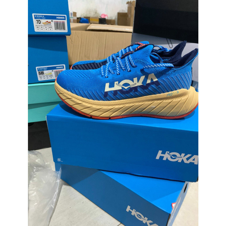 2024新款最優惠hoka ONE ONE CARBON X3減震男女鞋跑步鞋海軍藍