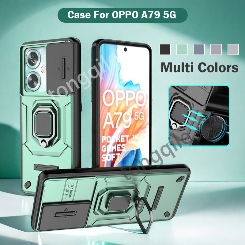 Oppo A79 5G OppoA79 A 79 2023 手機殼硬後蓋汽車環支架支架支架保險槓滑窗相機保護軟 TPU