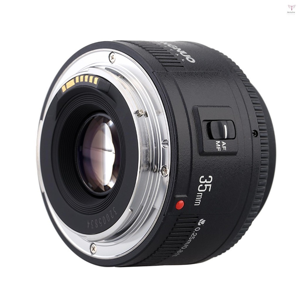 Uurig)永諾 YN35mm F2 鏡頭 1:2 AF / MF 廣角固定/定焦自動對焦鏡頭適用於佳能 EF 卡口 E